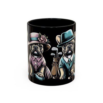 Puppies Playing Golf Coffee Mug (11oz), Golf Gift Coffee Cup