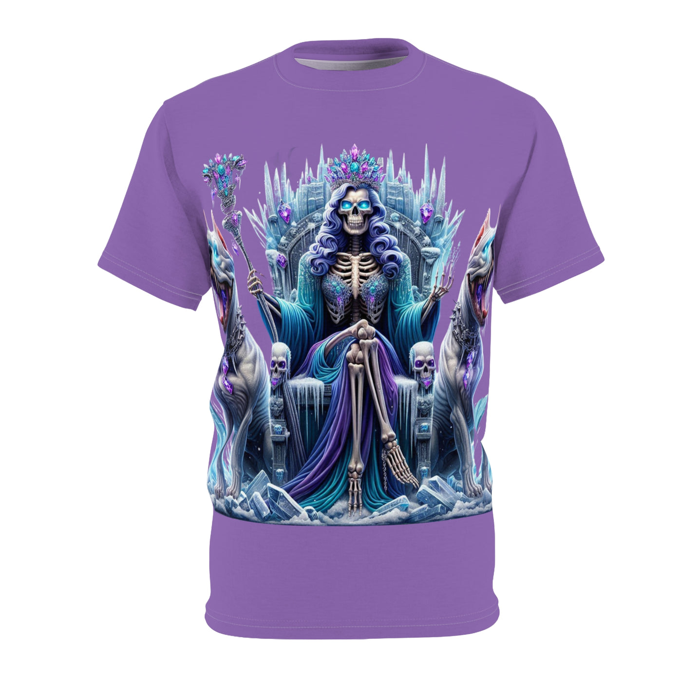 Skeleton Ice Queen W/ 2 Pit-Bulls T-shirt