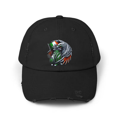 Distressed Golf Cap, Irish Flag Eagle Golf Bag Design Hat