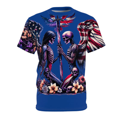 American Flag W/ Winged Female Silhouette's T-shirt