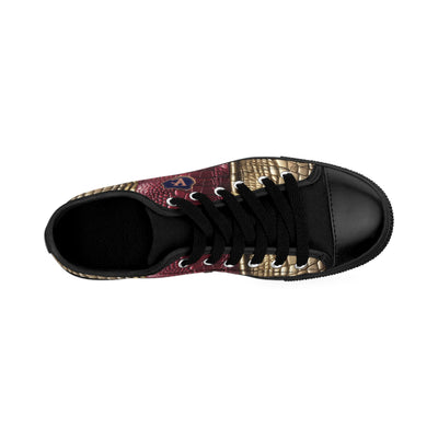 Stylish Women's Sneakers with Unique Crocodile Design