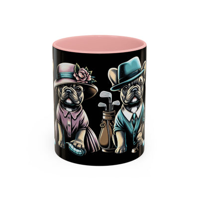 Puppies Playing Golf Coffee Mug (11oz), Golf Gift Coffee Cup