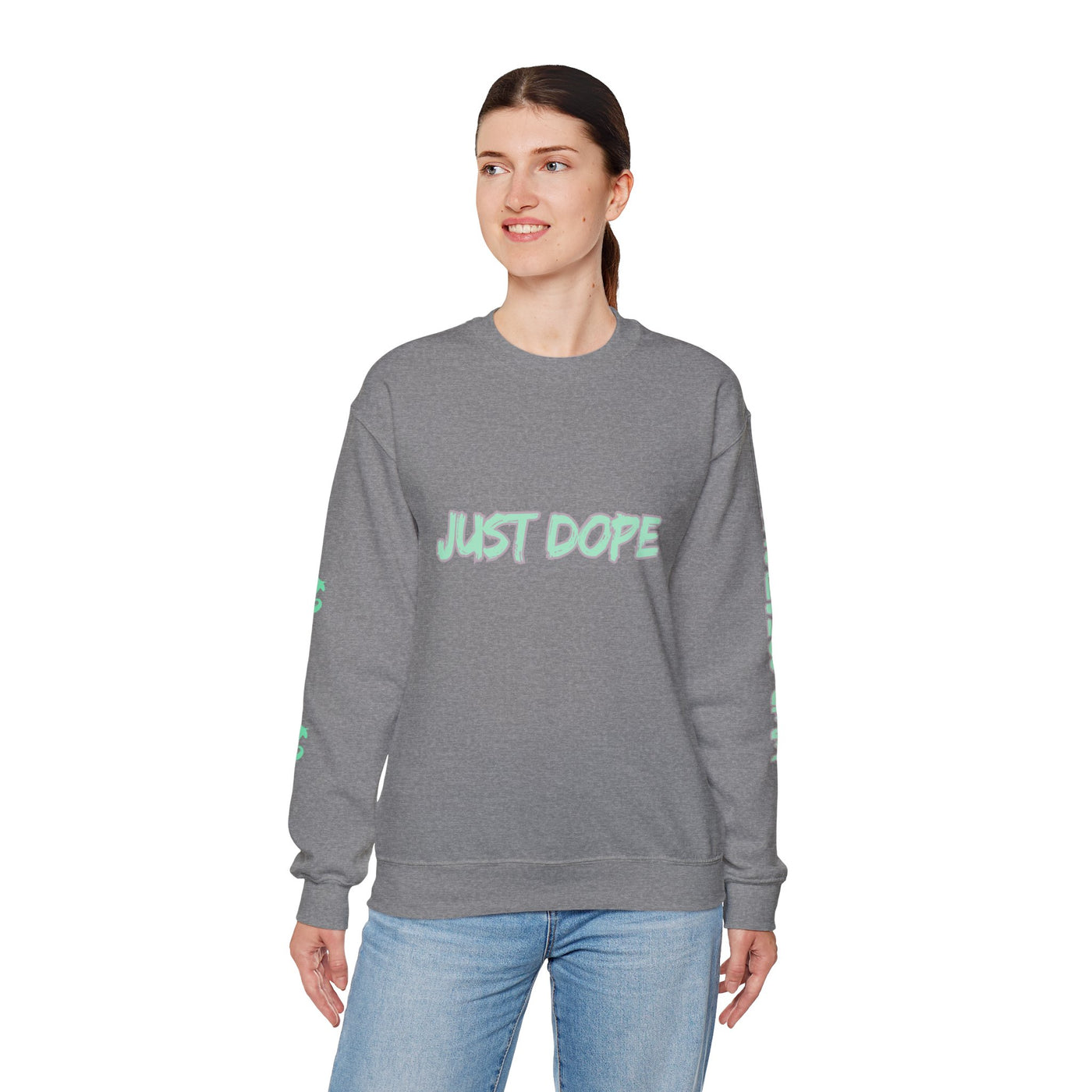 Just Dope Crewneck Sweatshirt, Vivid Creations Pull-Over Sweatshirt