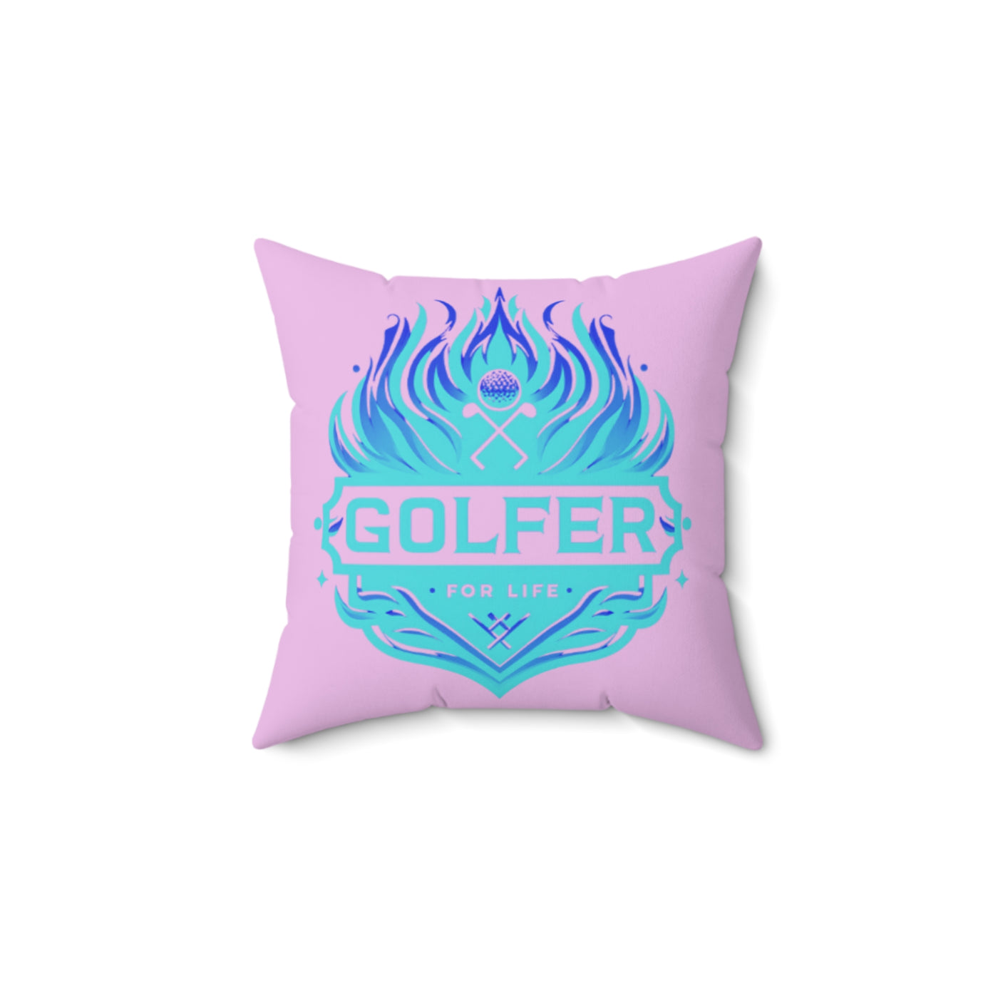 007, Polyester Square Golf Pillow, Golfer 4 Life Pillow, Great Golf Gift