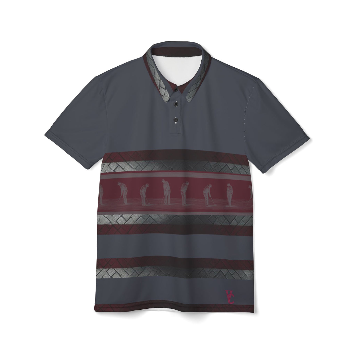 Stylish Polo Golf Shirt with Unique Pattern - Perfect for Casual Outings & Golfing