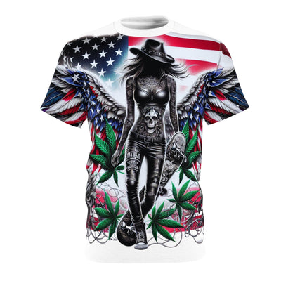 Skateboarding-American Flag T-shirt