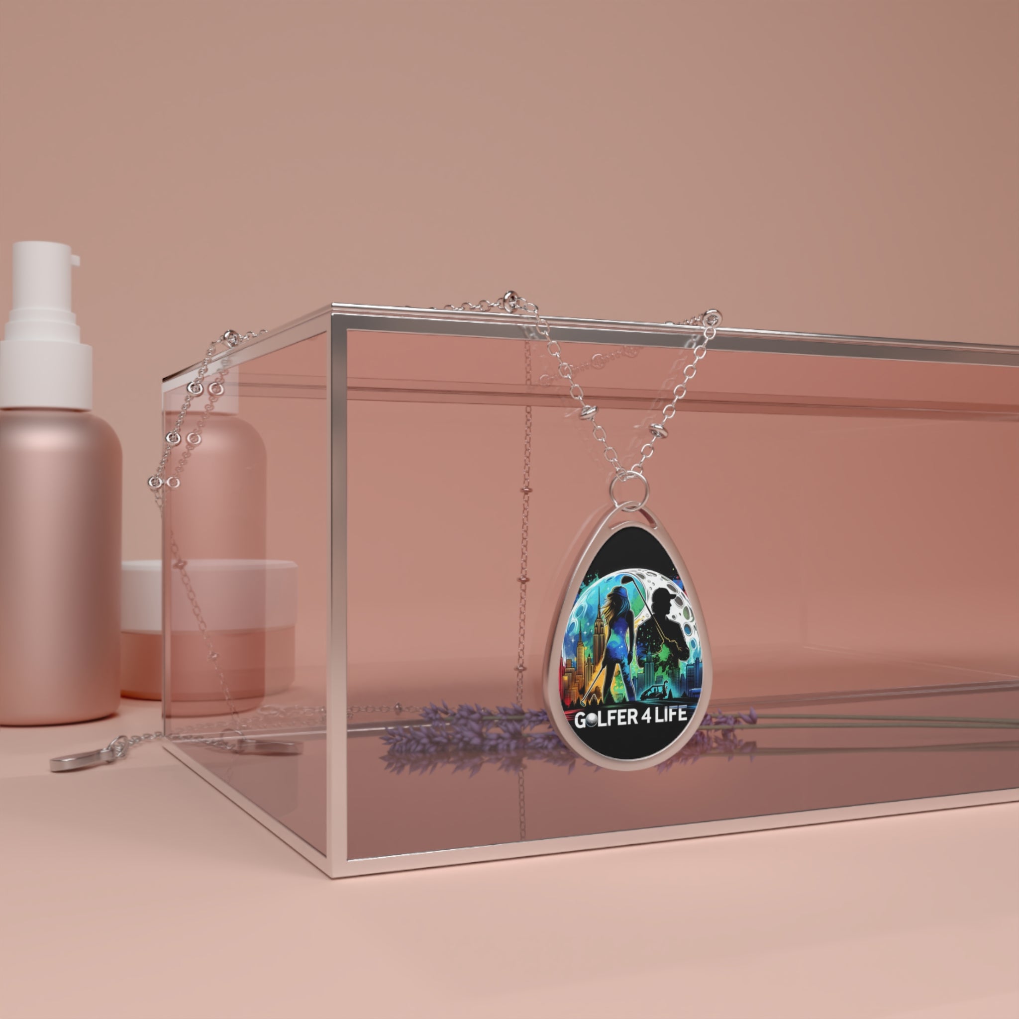 Golfer 4 Life Oval Necklace - Perfect Gift for Golf Lovers