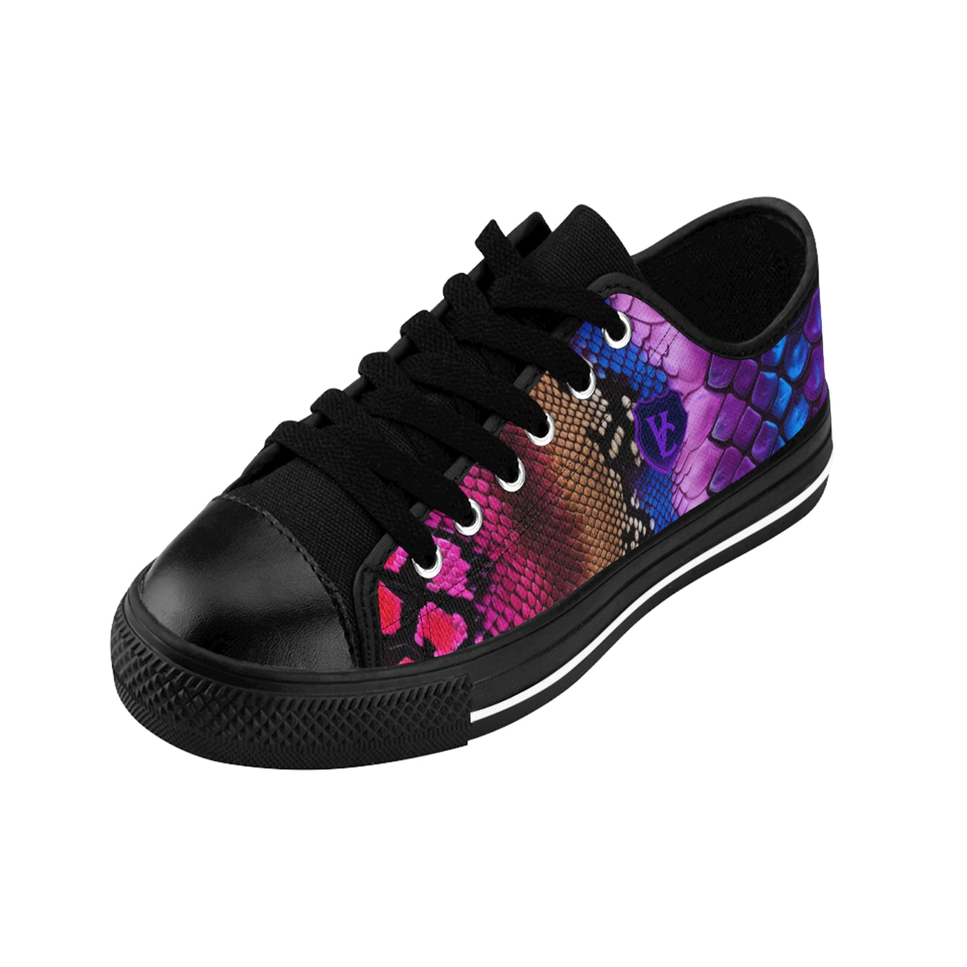 Vibrant Snakeskin Women’s Sneakers - Stylish Footwear for Bold Fashionistas