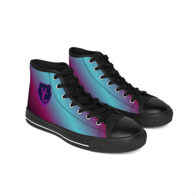 Women’s Stylish Gradient High-Top Sneakers - Trendy Casual Footwear