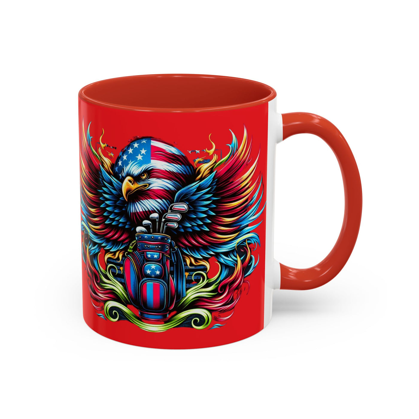 American Flag Coffee Mug (11oz), Great Golf Gift Coffee Cup