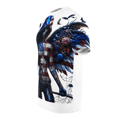 American Flag W/ Winged Female Silhouette's T-shirt