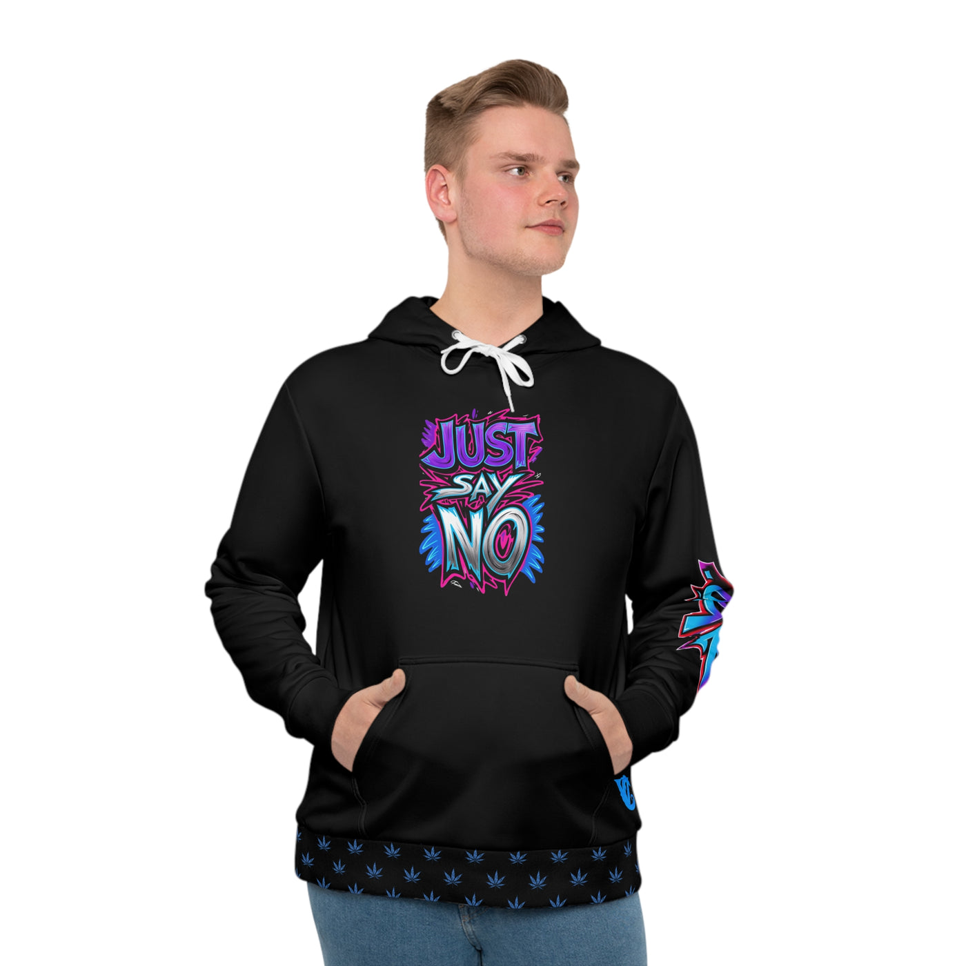 Just Say No Graphic Hoodie, Vivid Creations Hooded Sweatshirt