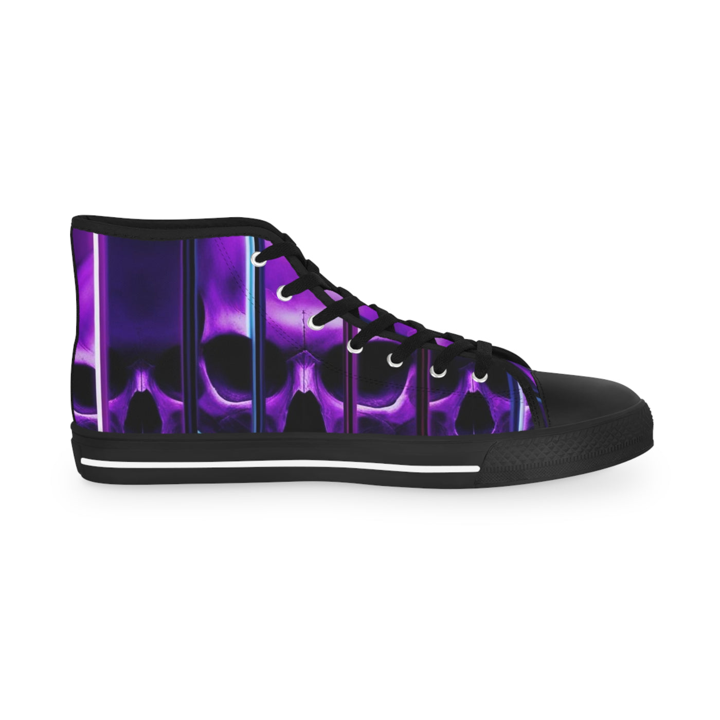 Men's High-Top Sneakers, Vivid Creations Designer Chuck's - Skull Design