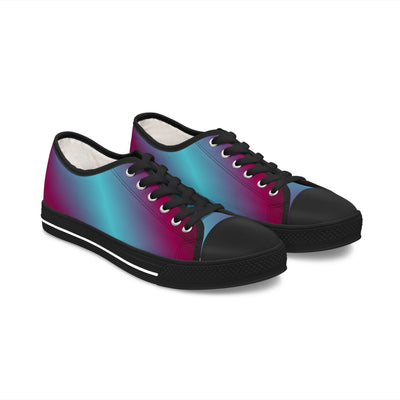 Stylish Gradient Women&#039;s Low Top Sneakers - Colorful Casual Footwear