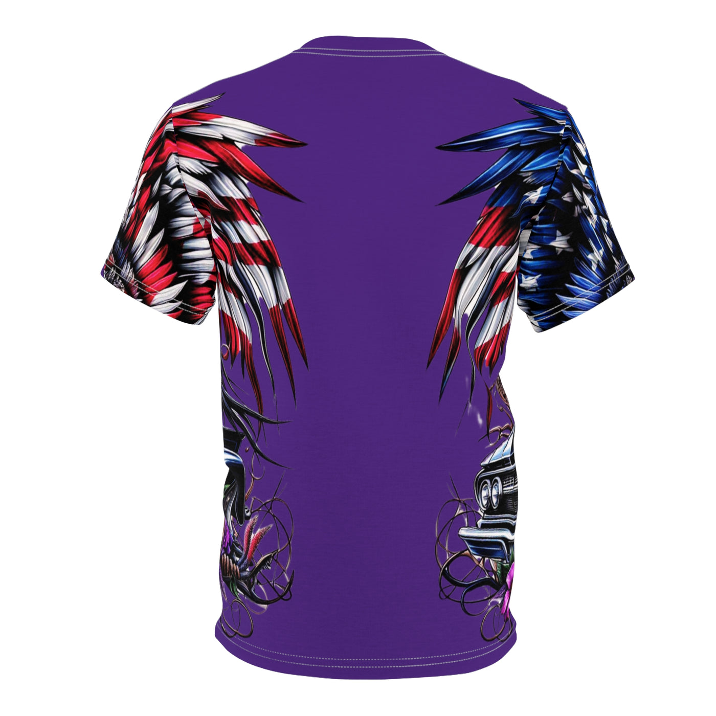 American Flag W/ Winged Female Silhouette & Old Truck T-shirt