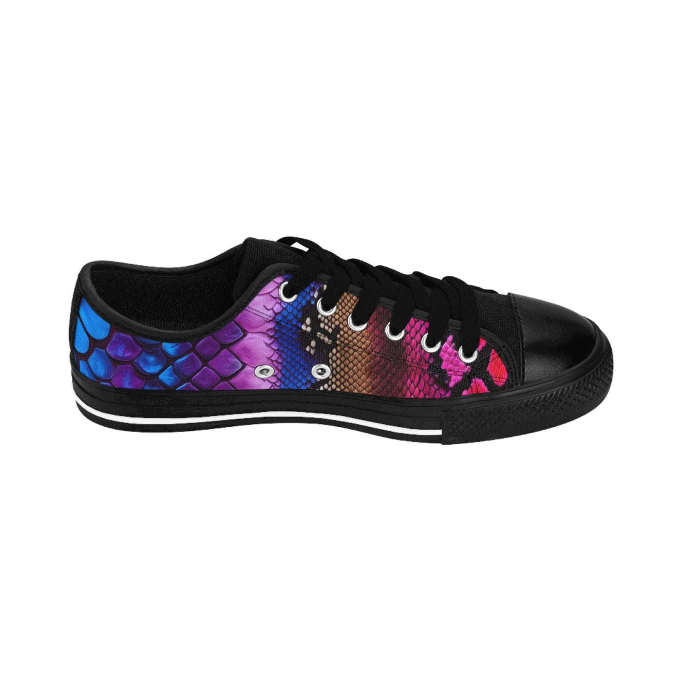 Vibrant Snakeskin Women’s Sneakers - Stylish Footwear for Bold Fashionistas