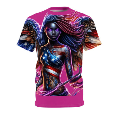 American Flag W/ Winged Female Silhouette's T-shirt