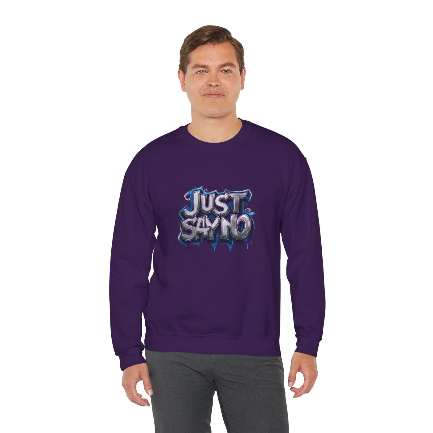 Lightweight Graphic Sweatshirt, Vivid Creations Just Say No Sweatshirt