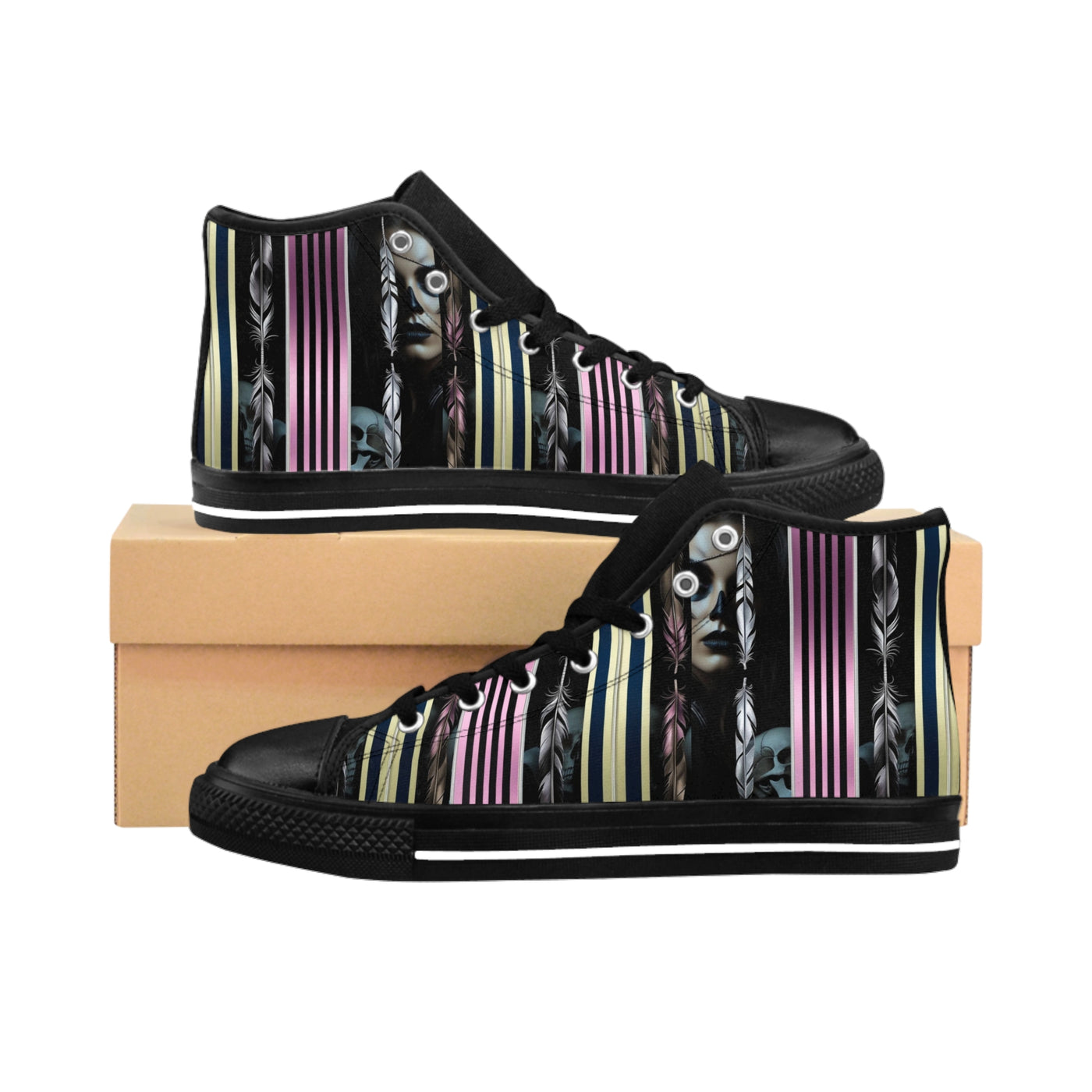 Women's Classic High-Top's Sneakers, Vivid Creations Designer High-top's