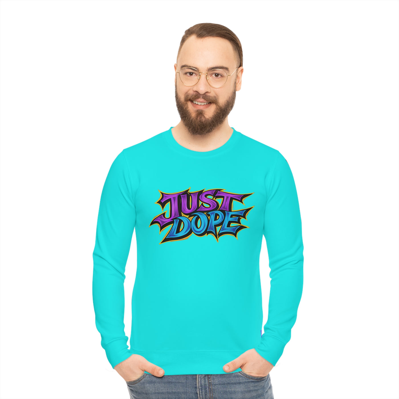 Lightweight Graphic Sweatshirt, Vivid Creations Just Dope Sweatshirt