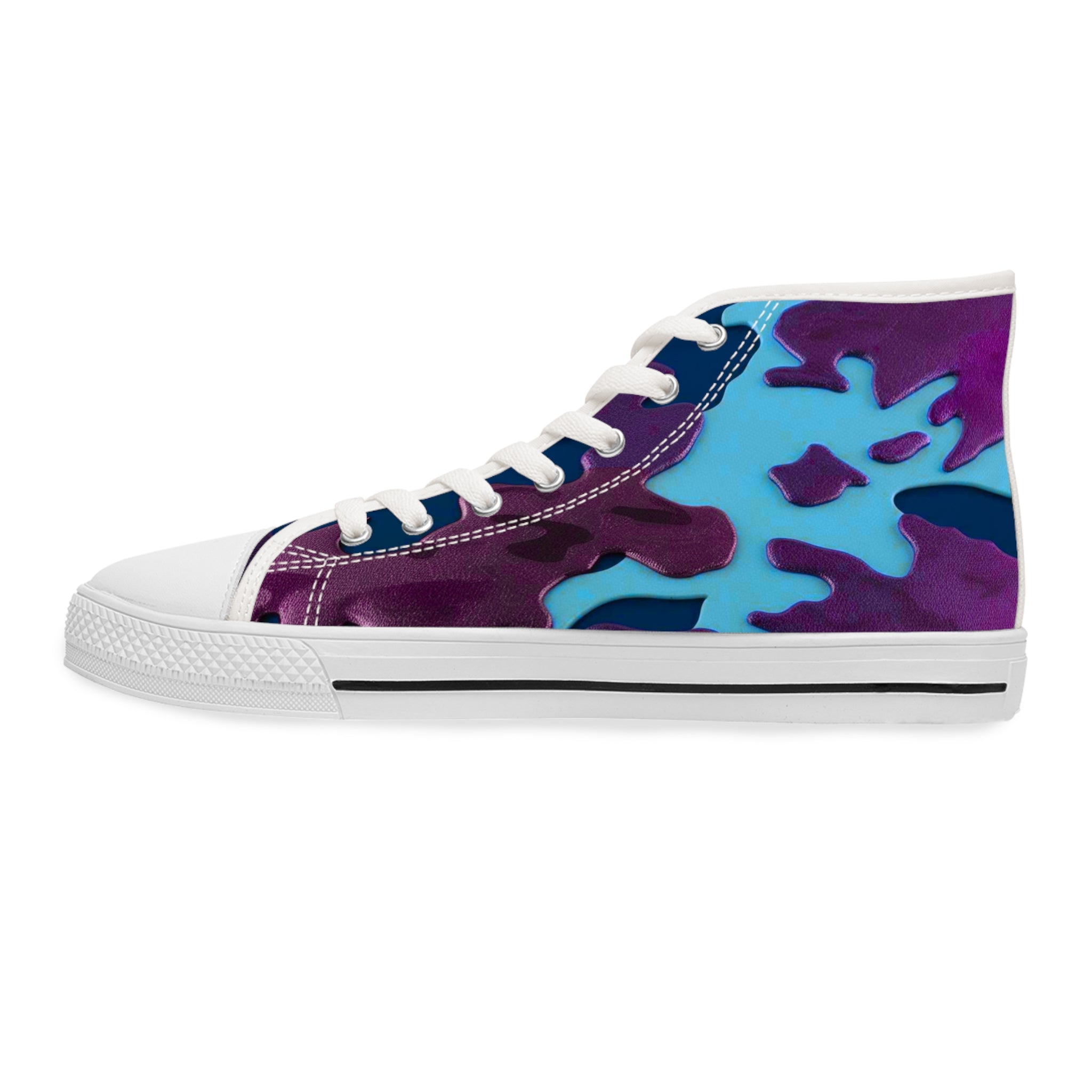 Stylish Camo High Top Sneakers for Women - Trendy Streetwear Footwear