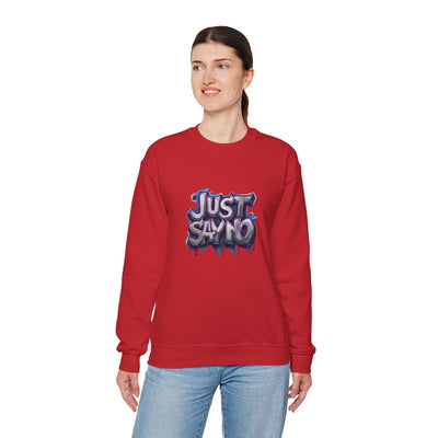 Lightweight Graphic Sweatshirt, Vivid Creations Just Say No Sweatshirt