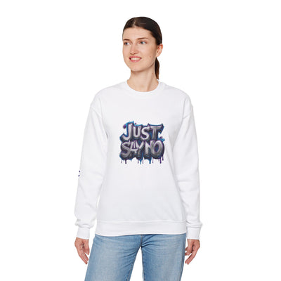 Lightweight Graphic Sweatshirt, Vivid Creations Just Say No Sweatshirt