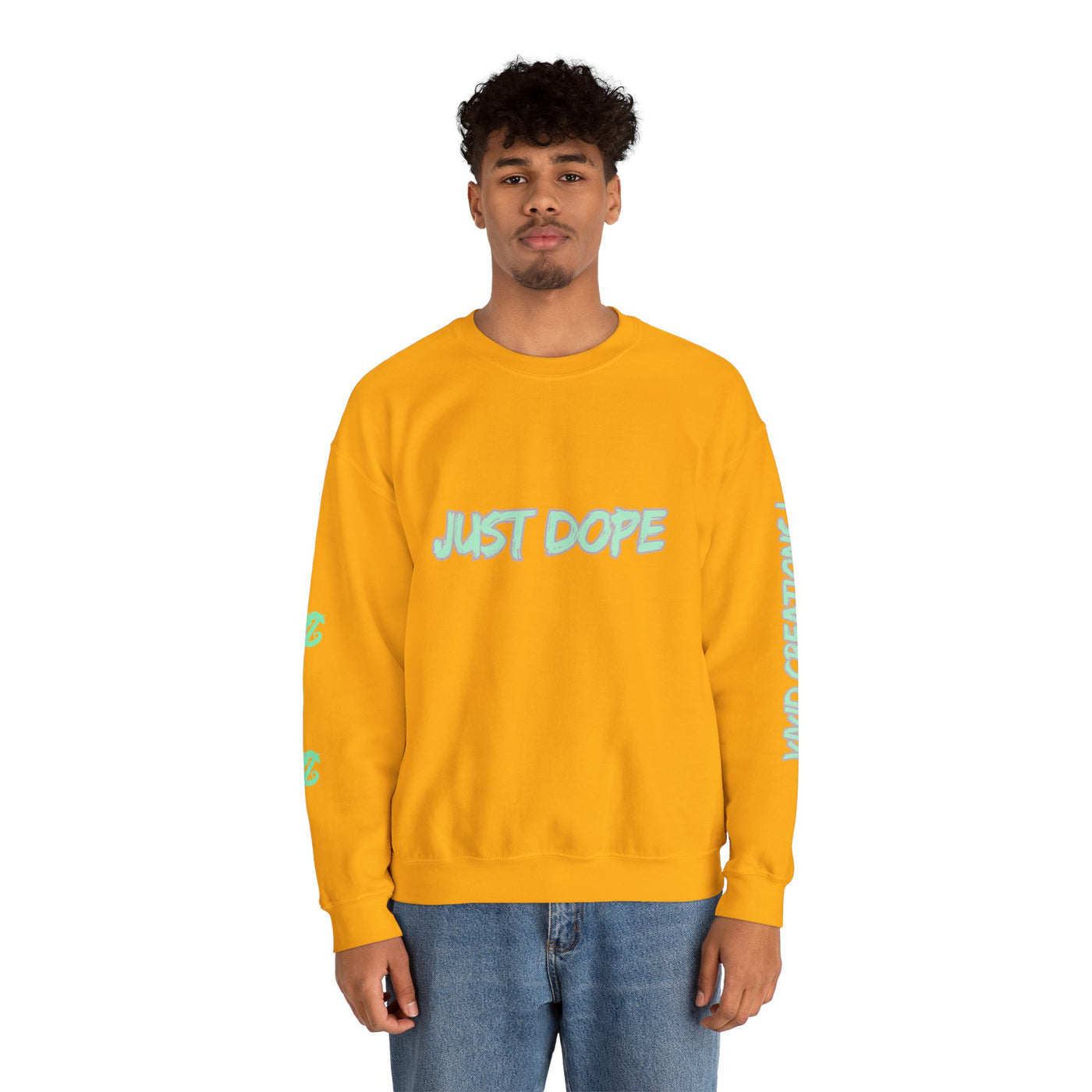 Just Dope Crewneck Sweatshirt, Vivid Creations Pull-Over Sweatshirt