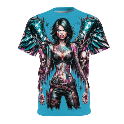 American Flag T-shirt, W/ Winged Female Silhouette