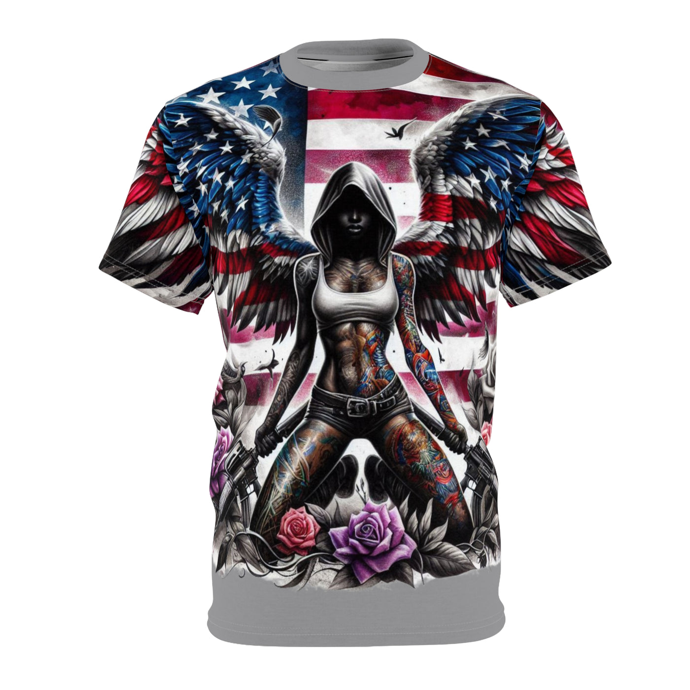 American Flag T-shirt, W/ Female Silhouette T-shirt