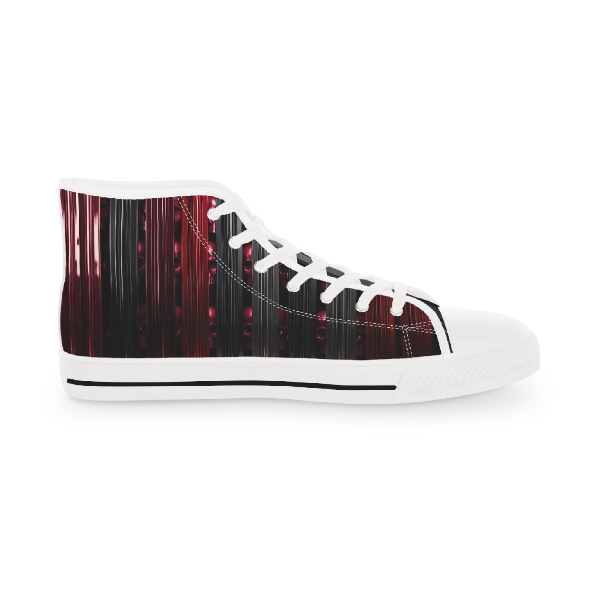 Men's High-Top Sneakers, Vivid Creations Designer Shoes Graphic Skull Design