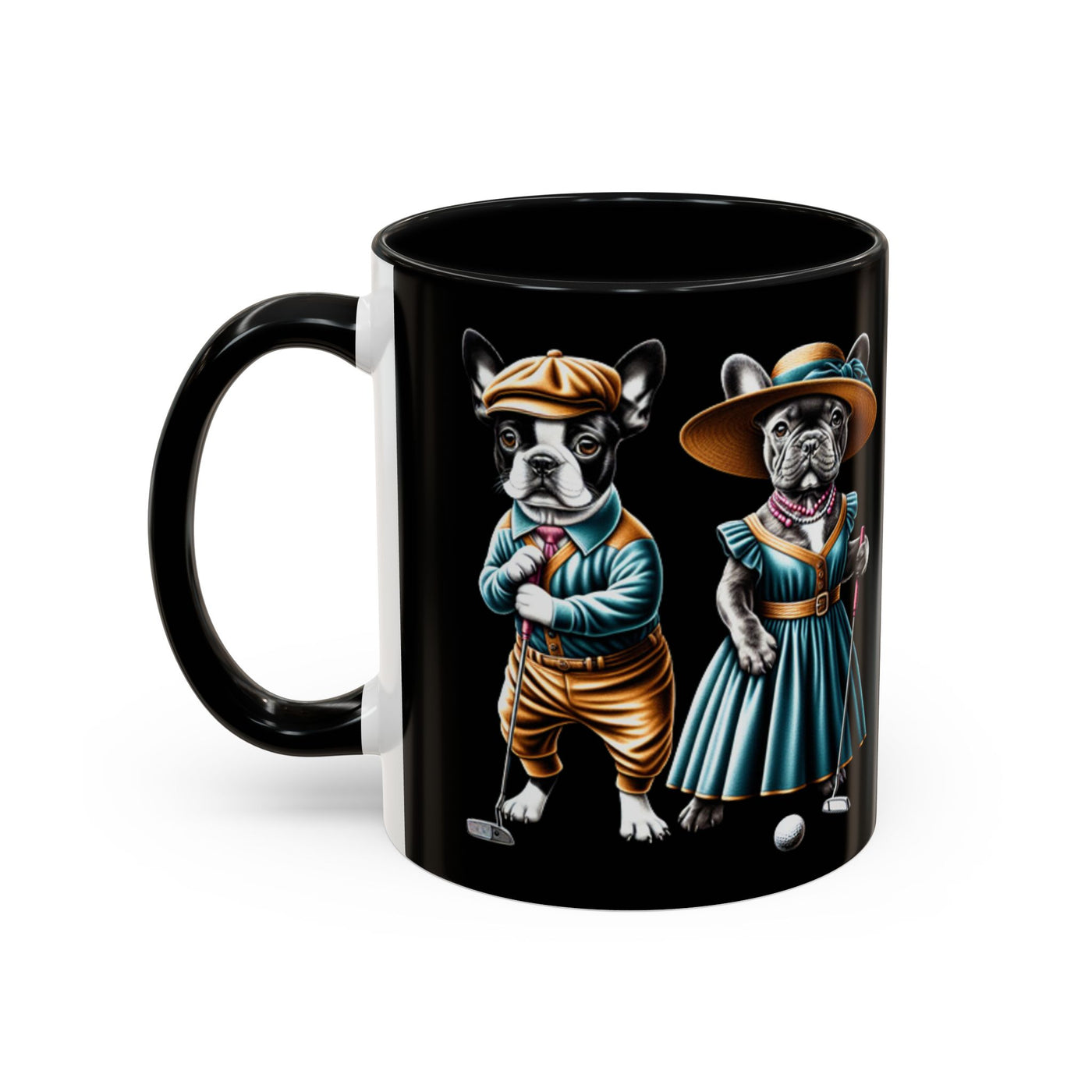 Puppies Playing Golf Coffee Mug (11oz), Golf Gift Coffee Cup