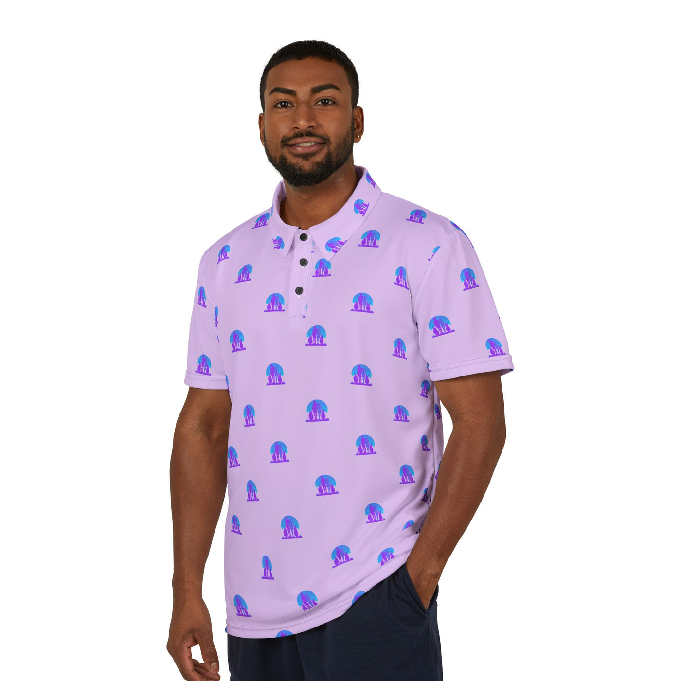 Golfer 4 Life - I Love Golf - Polo Shirt, Vivid Creations Designer Golf Shirt