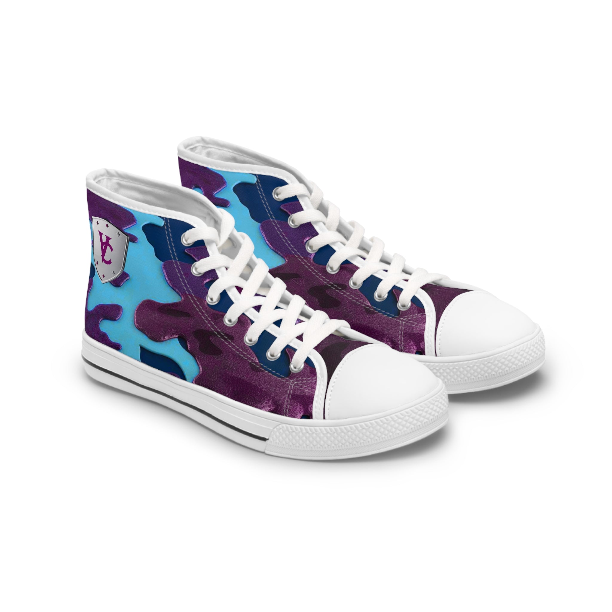 Stylish Camo High Top Sneakers for Women - Trendy Streetwear Footwear