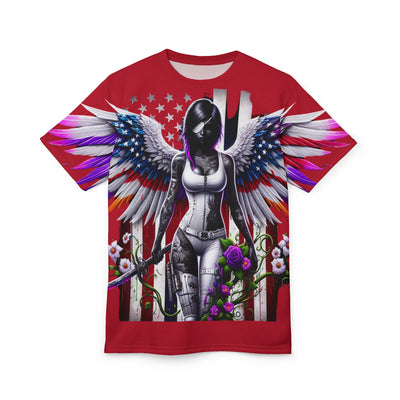 American Flag Cut & Sew Tee, Vivid Angel T-shirt