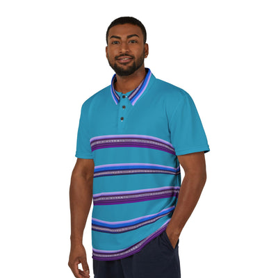 Vibrant Striped Unisex Polo Golf Shirt - Perfect for Casual Outings & Golfing