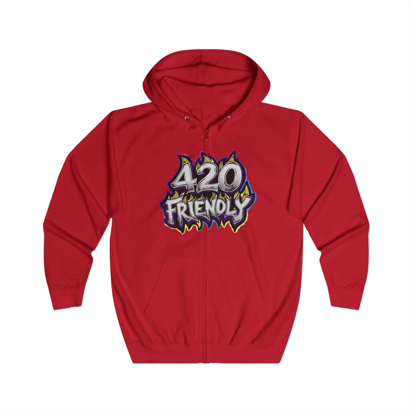 Women’s Full-Zip Graphic Hoodie, Vivid Creations "420 Friendly" Hooded Sweatshirt