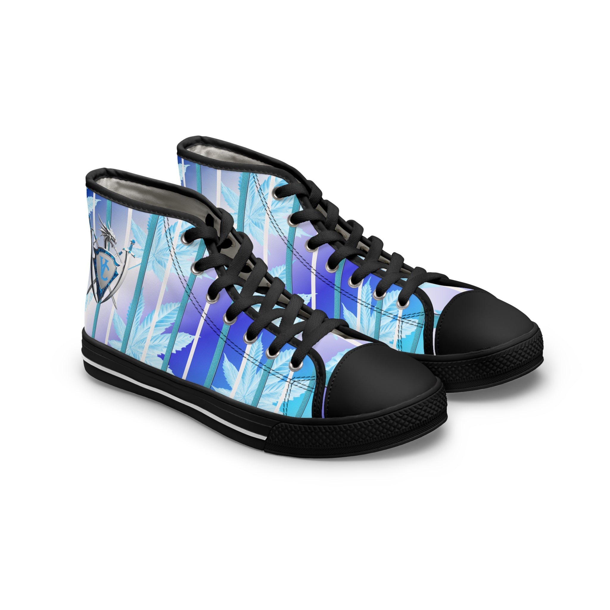 Stylish Women's High Top Sneakers with Feathers Design - Trendy Casual Footwear