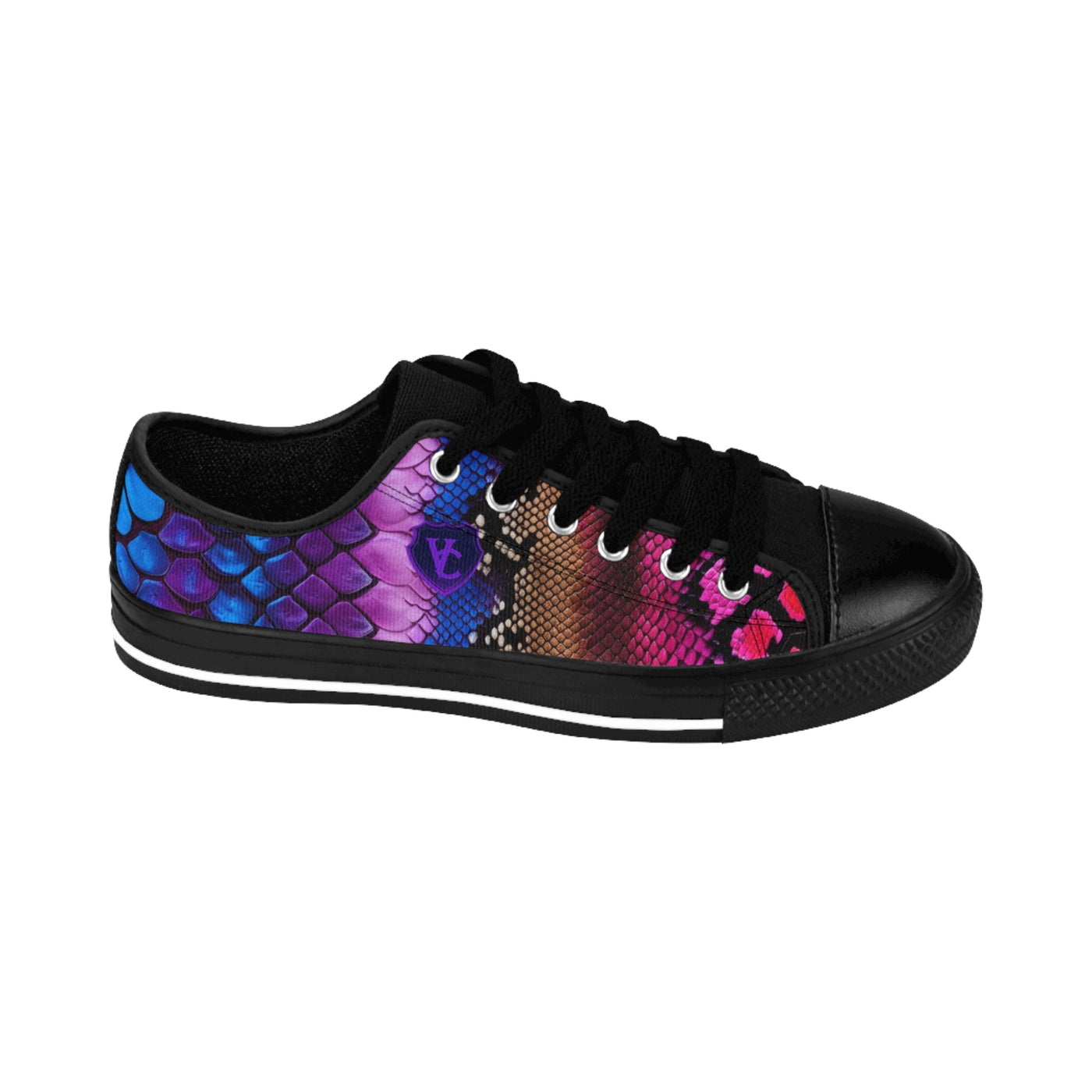 Vibrant Snakeskin Women’s Sneakers - Stylish Footwear for Bold Fashionistas