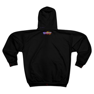 Men's & Women's Graphic Zip-Up Hoodie, Vivid Creations "BRUH" Hooded Sweatshirt