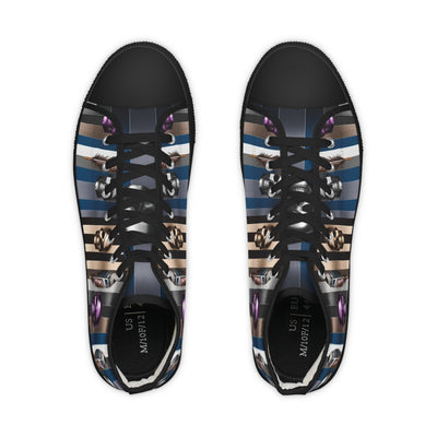 Men's High-Top Sneakers, Vivid Creations Designer Shoes