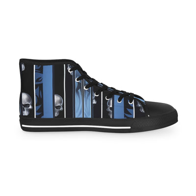 Men's High-Top Sneakers, Vivid Creations Designer Chuck's - Skull Design