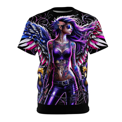 American Flag W/ Winged Female Silhouette's T-shirt