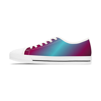 Stylish Gradient Women&#039;s Low Top Sneakers - Colorful Casual Footwear