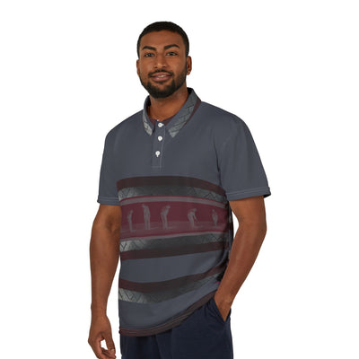 Stylish Polo Golf Shirt with Unique Pattern - Perfect for Casual Outings & Golfing