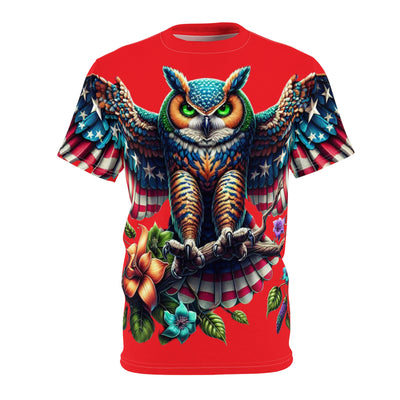 American Flag W/ Owl T-shirt