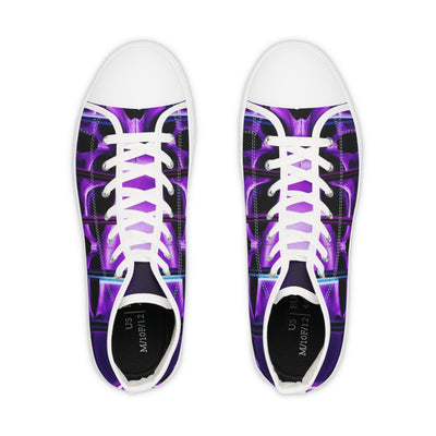 Men's High-Top Sneakers, Vivid Creations Designer Chuck's - Skull Design