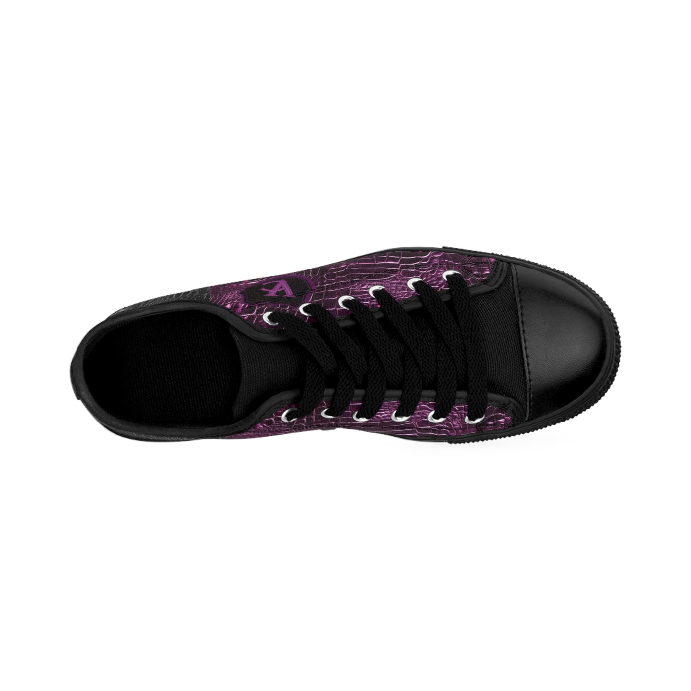 Stylish Women's Sneakers with Purple Circuit Design