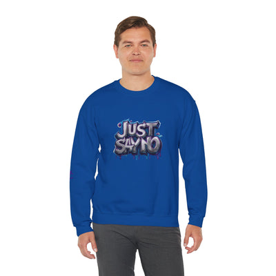 Lightweight Graphic Sweatshirt, Vivid Creations Just Say No Sweatshirt