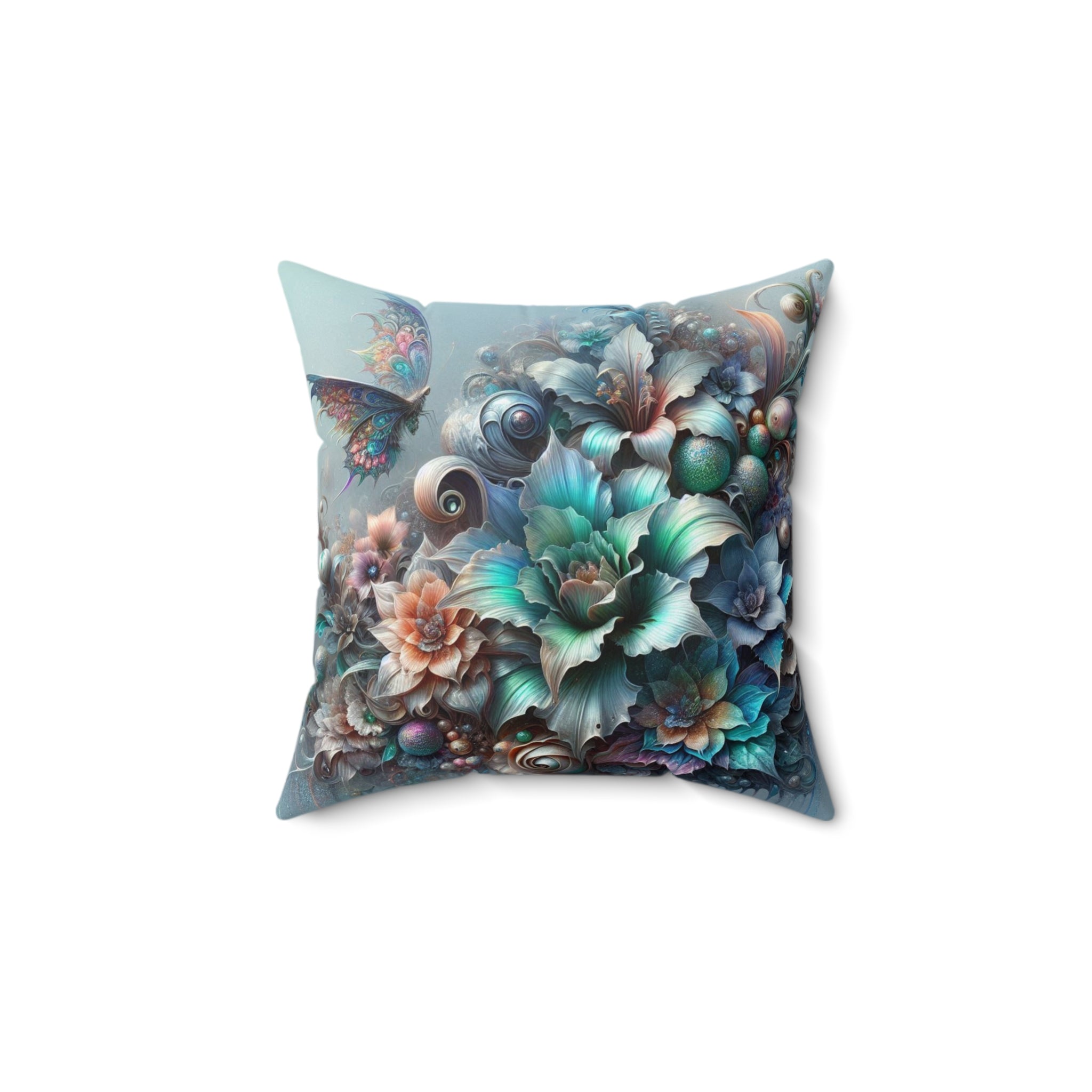 Vibrant Floral Butterfly Pillow - Cozy Home Decor